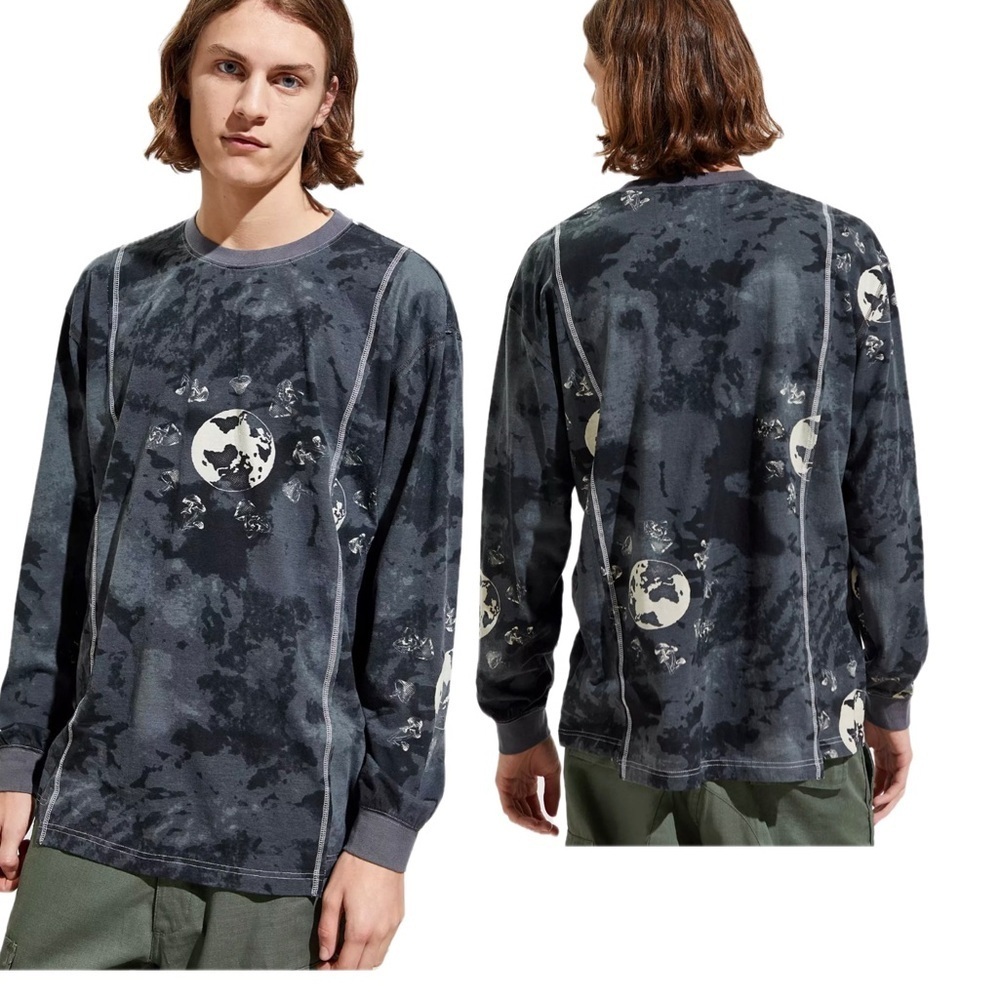 Urban Outfitters Mushroom Moon Graphic Tie-Dye Long Sleeve Men’s M